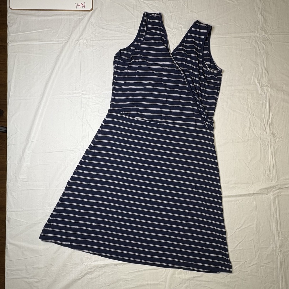 Womens Hamptonite New York striped dress. Size Small. Blue/White